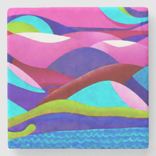 Colorful Ocean Hills Stenen Onderzetter