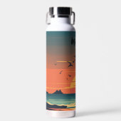 Colorful Ocean Sunset Waterfles (Voorkant)