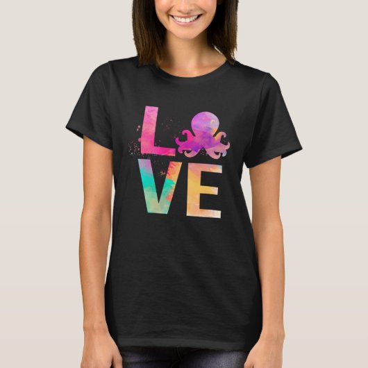Colorful Octopus Mom Octopus T-shirt (Voorkant)