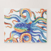 Colorful Octopus Waterverf Art Legpuzzel (Horizontaal)