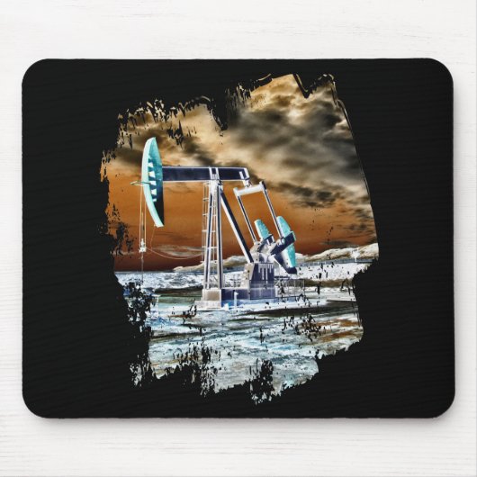 Colorful Oilfield Pumping Unit Mousepad Muismat (Voorkant)