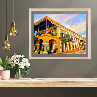 Colorful Old Mansion Poster