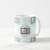 Colorful Old Television Pattern Koffiemok (Voorkant rechts)