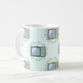 Colorful Old Television Pattern Koffiemok (Voorkant links)
