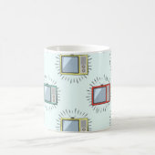 Colorful Old Television Pattern Koffiemok (Center)