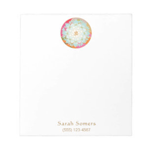 Colorful Om Lotus Flower Personalized Notepad Notitieblok