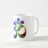 Colorful Om Yoga Symbols Koffiemok (Voorkant rechts)