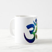 Colorful Om Yoga Symbols Koffiemok (Voorkant links)