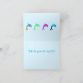 Colorful Ombre Dolphins Hartelijk dank Kaart (Binnen)