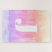 Colorful Ombre Gradient Monogram Legpuzzel (Horizontaal)