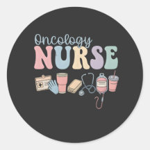 Colorful Oncology Nurse Retro Aesthetic