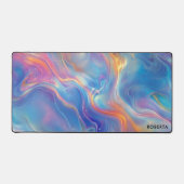 Colorful opal swirly flowing marble texture bureaumat (Voorkant)