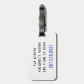 Colorful Oragami Map Travellers Bagagelabel (Achterkant verticaal)