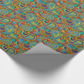 Colorful Orante Paisley Cadeaupapier (Hoek)