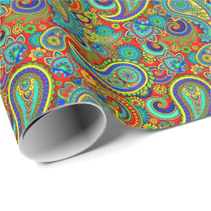 Colorful  Orante Paisley Cadeaupapier