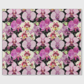 Colorful Orchid Flower Pattern Cadeaupapier (Vlak)