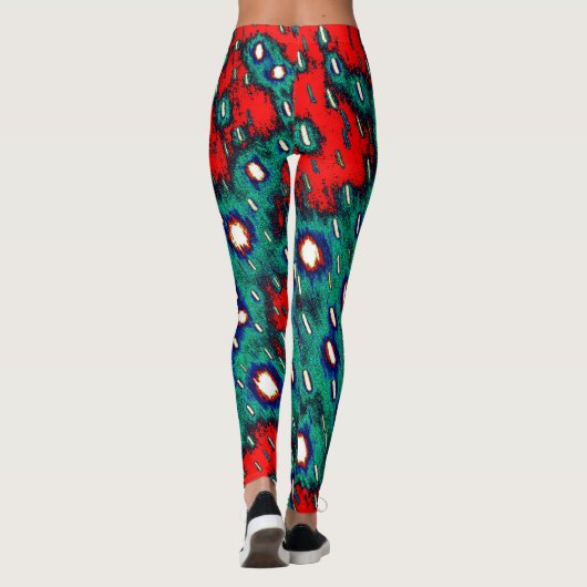 Colorful Organic Pattern Leggings (Achterkant)