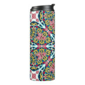 Colorful Ornamental Rosette Mandala Art Thermosbeker (Gedraaid links)