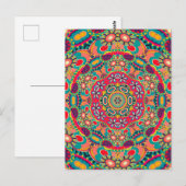 Colorful Ornate Kaleidoscope Mandala Pattern Briefkaart (Voorkant / Achterkant)