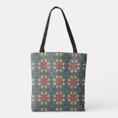 Colorful Ornate Kaleidoscope Pattern Monogram Draagtas (Achterkant)