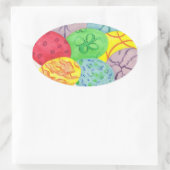Colorful Oval Easter Egkers Stickers (Tas)
