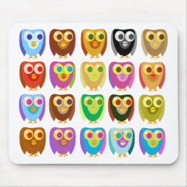 Colorful Owl Fun Muismat