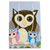 Colorful Owl Medium Gift Bag Cadeauzakje (Achterkant)