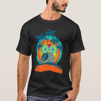 Colorful Owl Summer Party Vacay T-shirt
