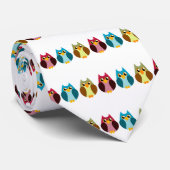 Colorful Owl Trio Stropdas (Opgerold)