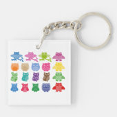 Colorful Owls Wise Birds Sleutelhanger (Achterkant)