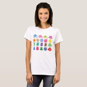 Colorful Owls Wise Birds T-shirt (Voorkant volledig)