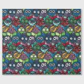 Colorful Ownership Reading Cute Seamless Pattern Cadeaupapier (Vlak)