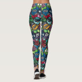 Colorful Ownership Reading Cute Seamless Pattern Leggings (Achterkant)
