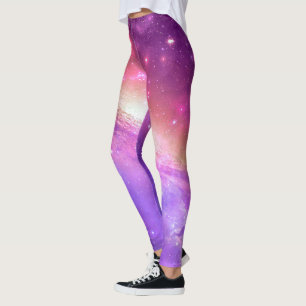 Colorful Paars Galaxy Artwork Leggings