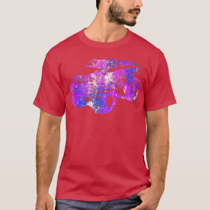 Colorful Paars Monster Truck Art T-shirt