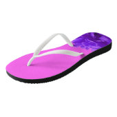 Colorful Paars Raspberry Floral Teenslippers (Schuin)