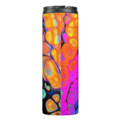 Colorful Paint Cells Abstract, Name & Monogram Thermosbeker (Achterkant)