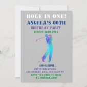 Colorful Paint Golf Thème Anniversaire Invitations (Devant)