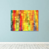 COLORFUL PAINT RAINBOW ART 3 CANVAS AFDRUK (Insitu (Houten vloer))