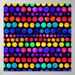 Colorful Paint Stip Patroon Poster