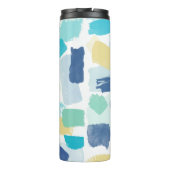 Colorful Paint Strokes en Monogram Thermosbeker (Achterkant)