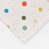 Colorful Painted Dots Fleece Deken (Hoek)