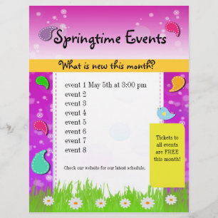 Colorful Paisely Spring Springtime Event Flyer