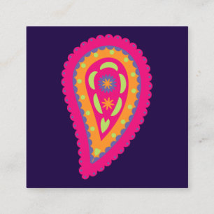 Colorful Paisley Contactkaartje