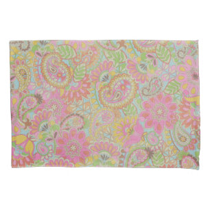 Colorful Paisley Floral botanical Flowers Kussensloop