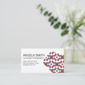 Colorful Paisley Flower Flowers Botanical Flowers Visitekaartje (Staand voorkant)