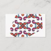 Colorful Paisley Flower Flowers Botanical Flowers Visitekaartje (Achterkant)