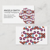 Colorful Paisley Flower Flowers Botanical Flowers Visitekaartje (Voorkant / Achterkant)