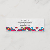 Colorful Paisley Flower Pattern Mini Visitekaartje (Achterkant)