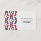 Colorful Paisley Flower Pattern Visitekaartje (Achterkant)